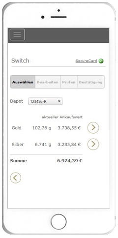 Switch - Växla till andra ädelmetaller online