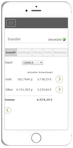 Transfer - Skicka och mottag guld online utan kostnad.